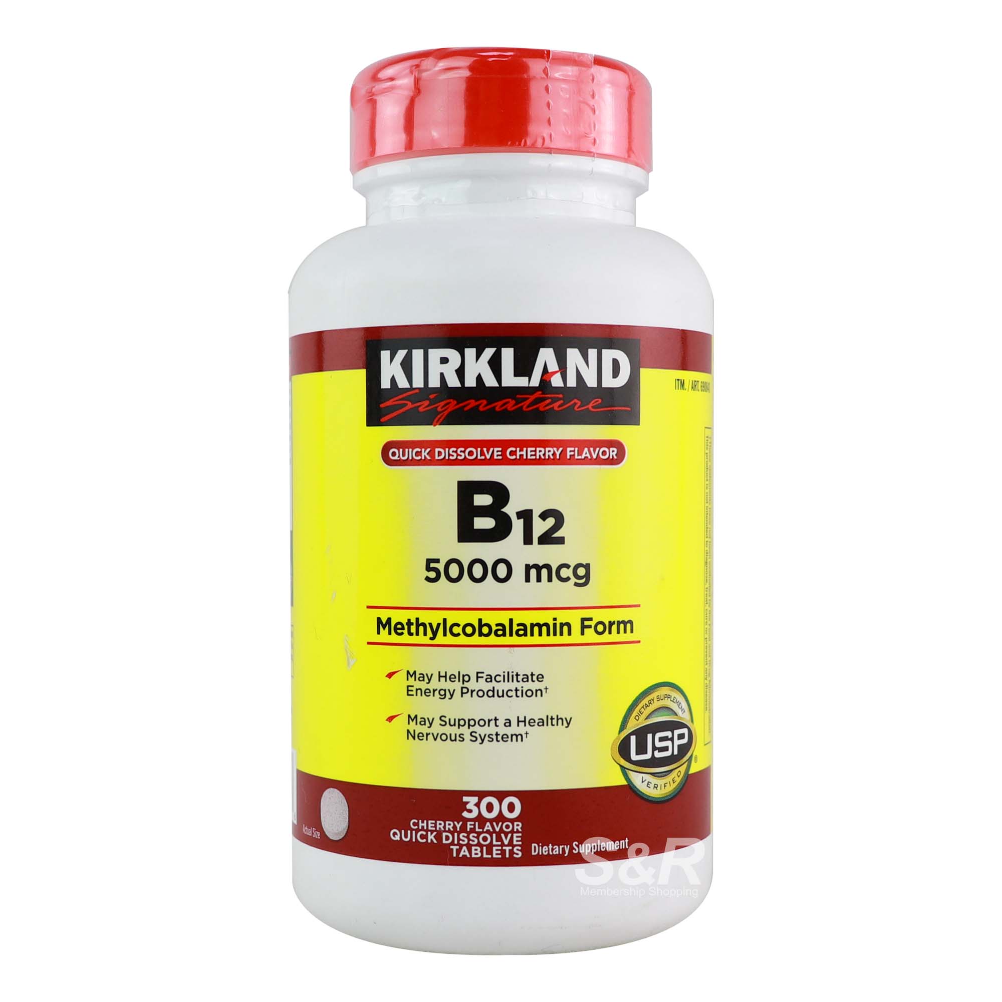 Kirkland Signature B12 5000mcg Dietary Supplement 300 tablets